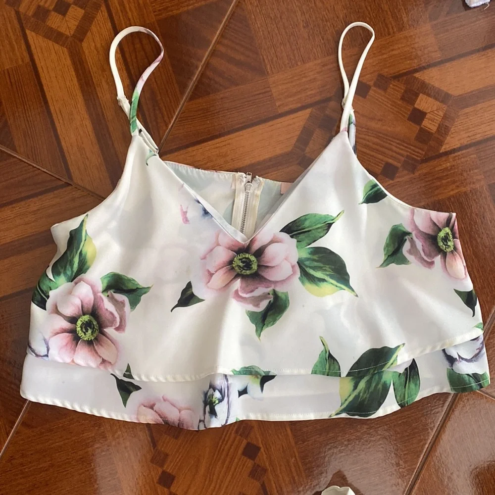 Floral Two-Piece Pant Set - Picture 2 of 5